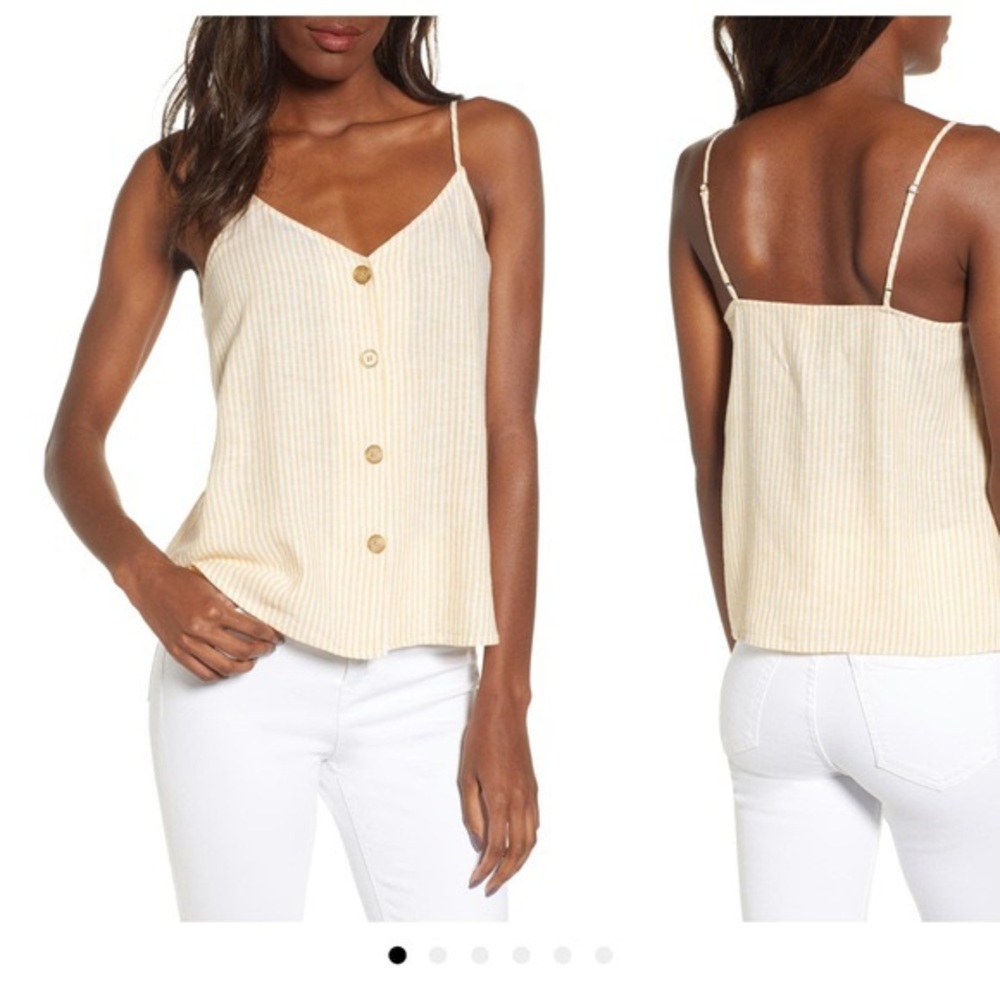 BP Nordstrom striped button down cami M